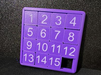 4x4 Sliding Puzzle - Print In Place
