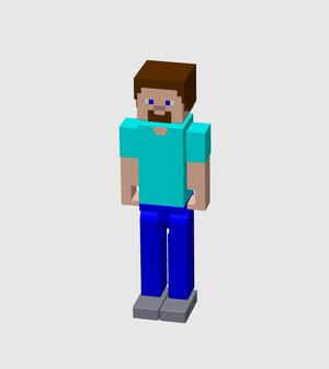 Steve Minecraft movable figure