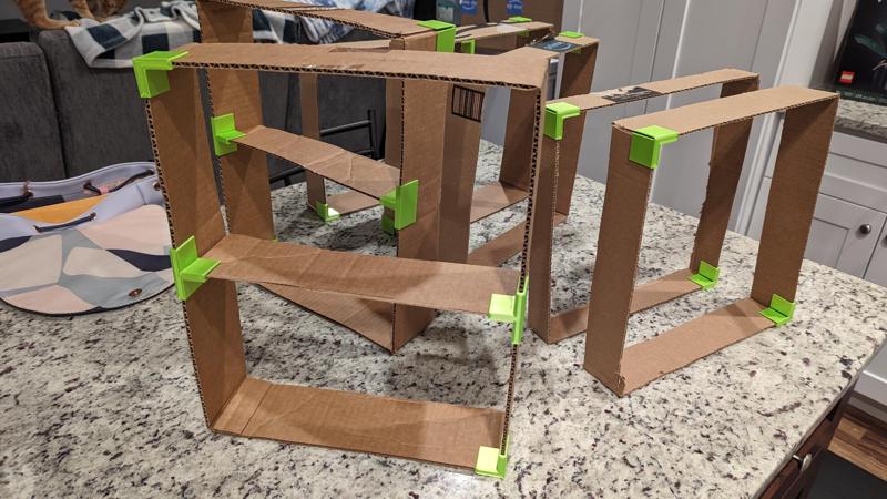 Cardboard Corner Brace - T Junction FPV Drone Gate