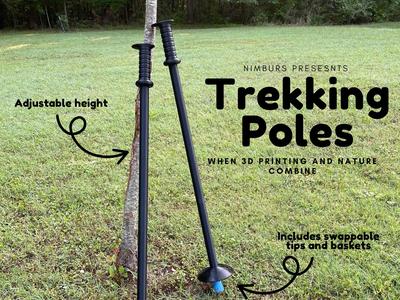 Trekking Poles (height adjustable + multi-tipped)
