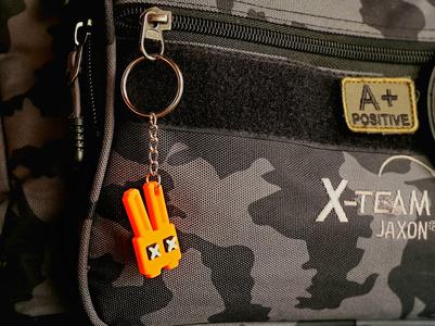 Cyber Rabbit – Minimalist Cyberpunk Keychain