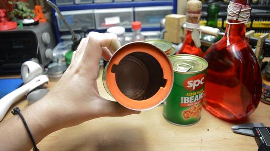 Bean can stash container