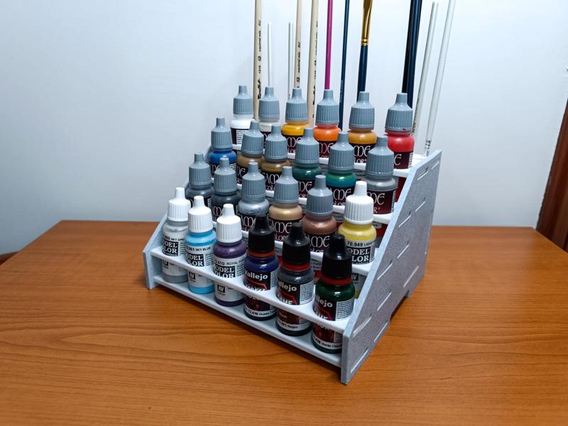 Large rack for Vallejo/Army Painter and brushes