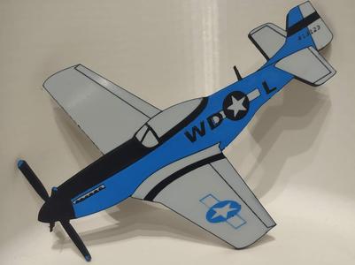 P51 Mustang Magnet display