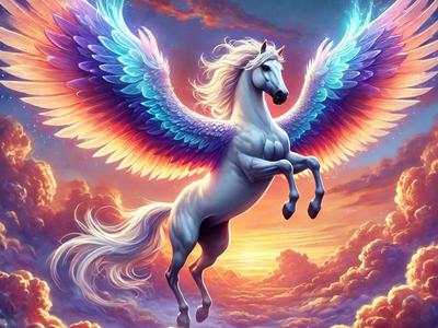 Unicorn over Starry Sky 4 Colors Hueforge