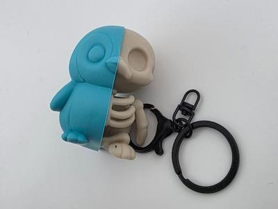 Split Penguin Skeleton Key – Cute Half kawaii