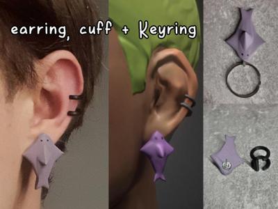 Valorant Gekko cosplay earring and cuff + keyring