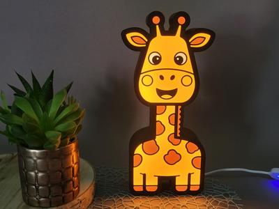 Lightbox LED Giraffe Lampe