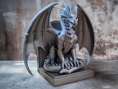 Gothic Dragon Statue Bookend for Bookshelves