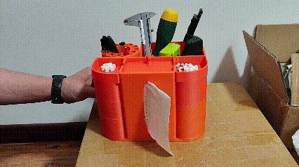 Multi-functional Tissue Box - No Supports Needed - Rotating Pen Holder