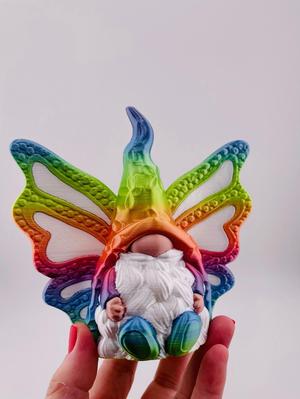 Stained Glass Butterfly Gnome