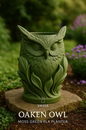 Owl-shaped vase art organizer for quiet charm