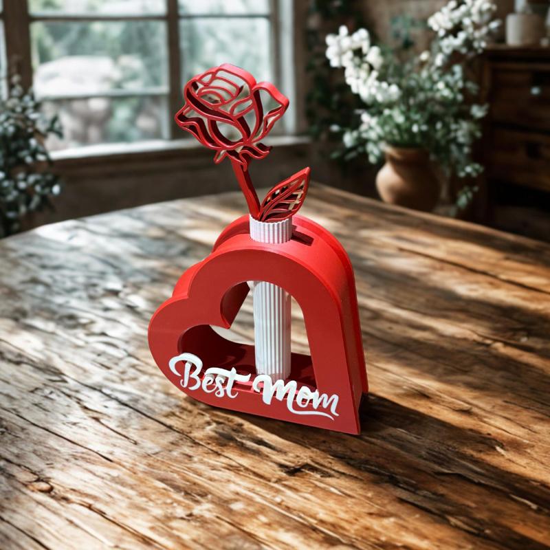 HEART VASE / MOTHERSDAY VASE / BEST MOM / MOM / GIFT 