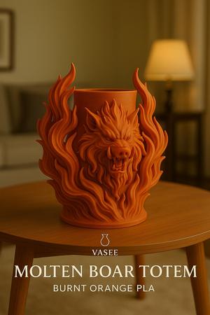 Boar-shaped vase art organizer for wild interiors