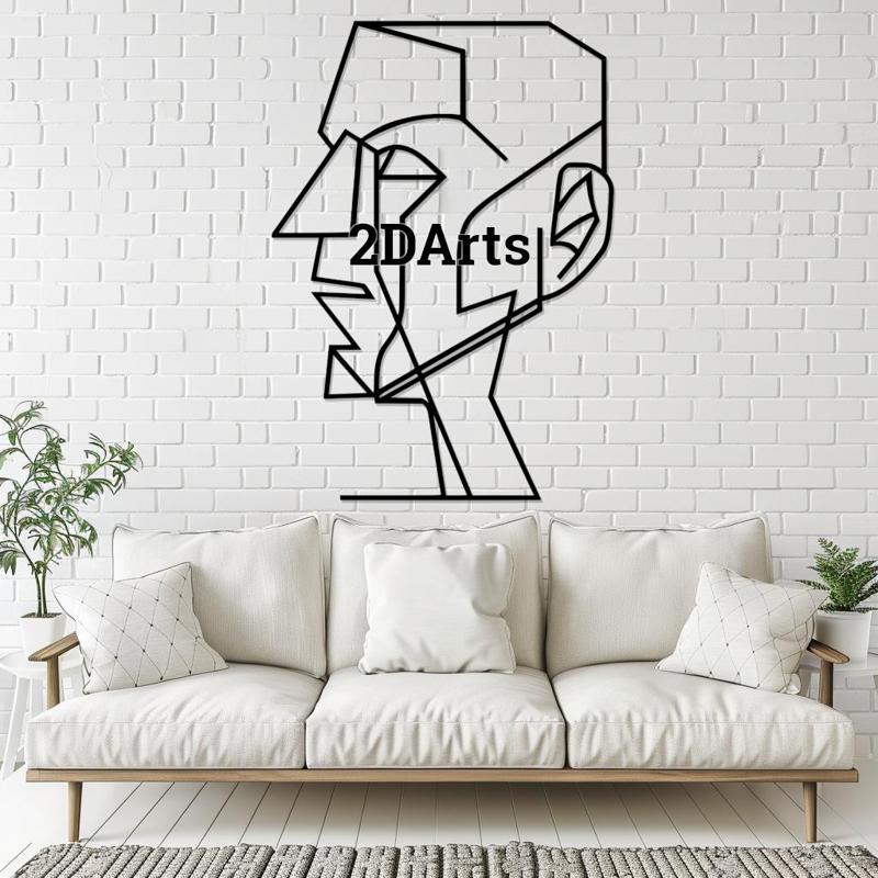 Modern Human Face 2D Wall Art/Window Art