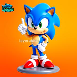 Sonic the Hedgehog STL File – Cute Chibi Sonic 3D Print – Printable Game Character Model