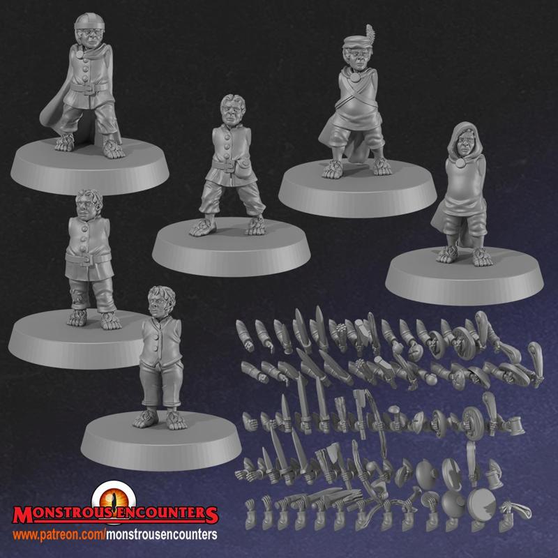 Halflings Set 2 w/Modular Arms