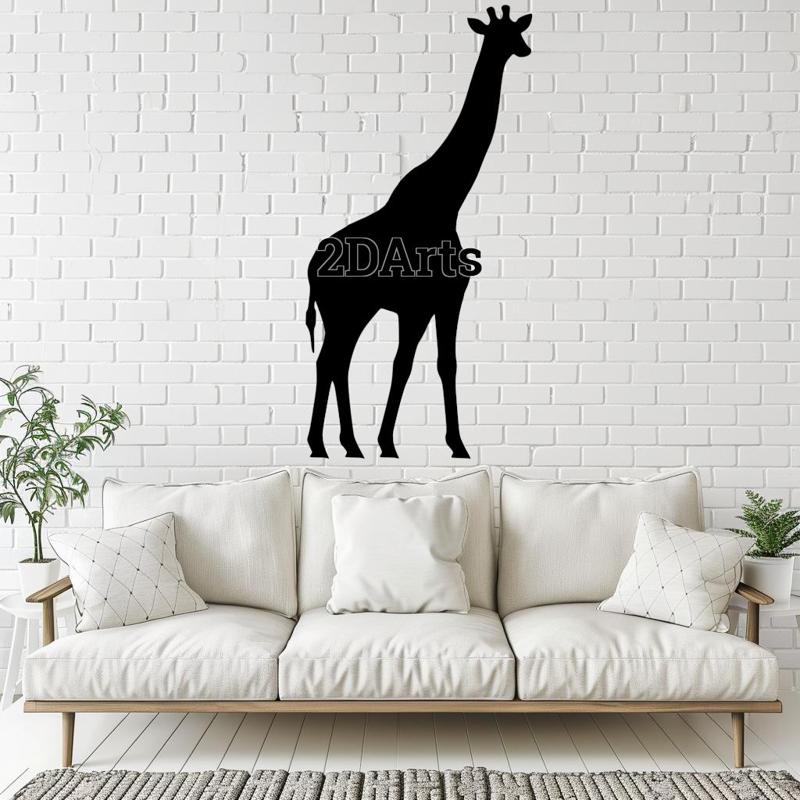 Giraffe 2D Wall Art/Window Art - Digital STL & SVG File for 3D Printing or Laser Cutting