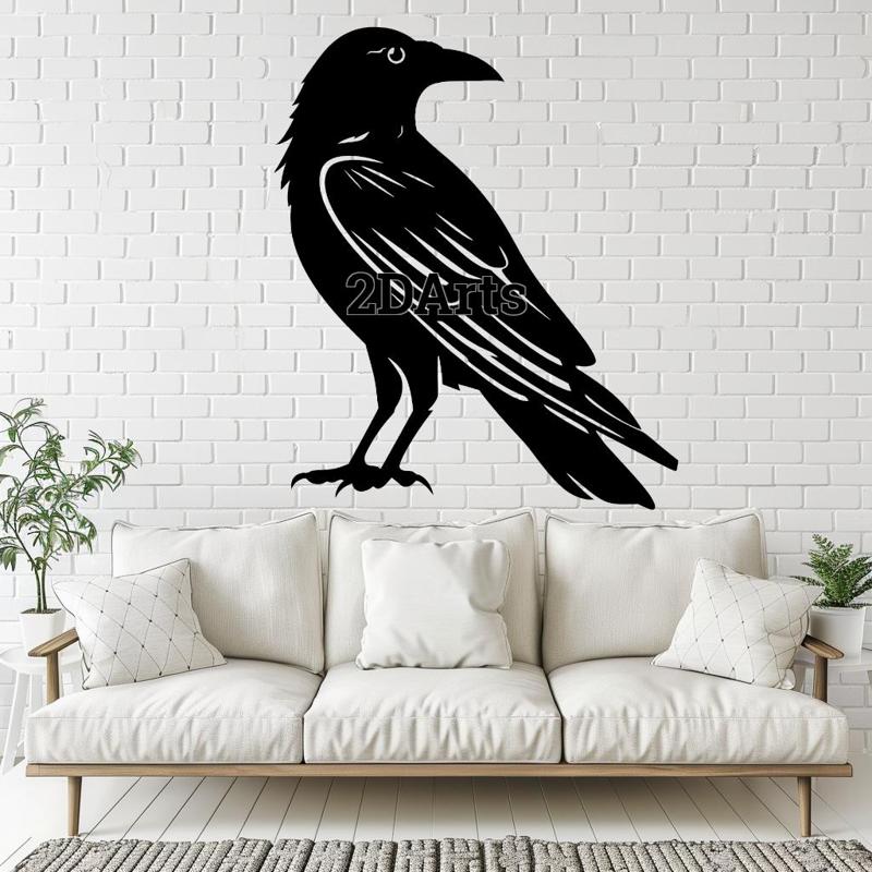 Crow 2D Wall Art/Window Art - Digital STL & SVG File