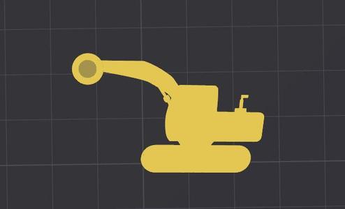 Excavator Key Chain