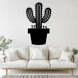 Cactus 2D Wall Art/Window Art STL & SVG File for 3D Printing and Laser Cutting