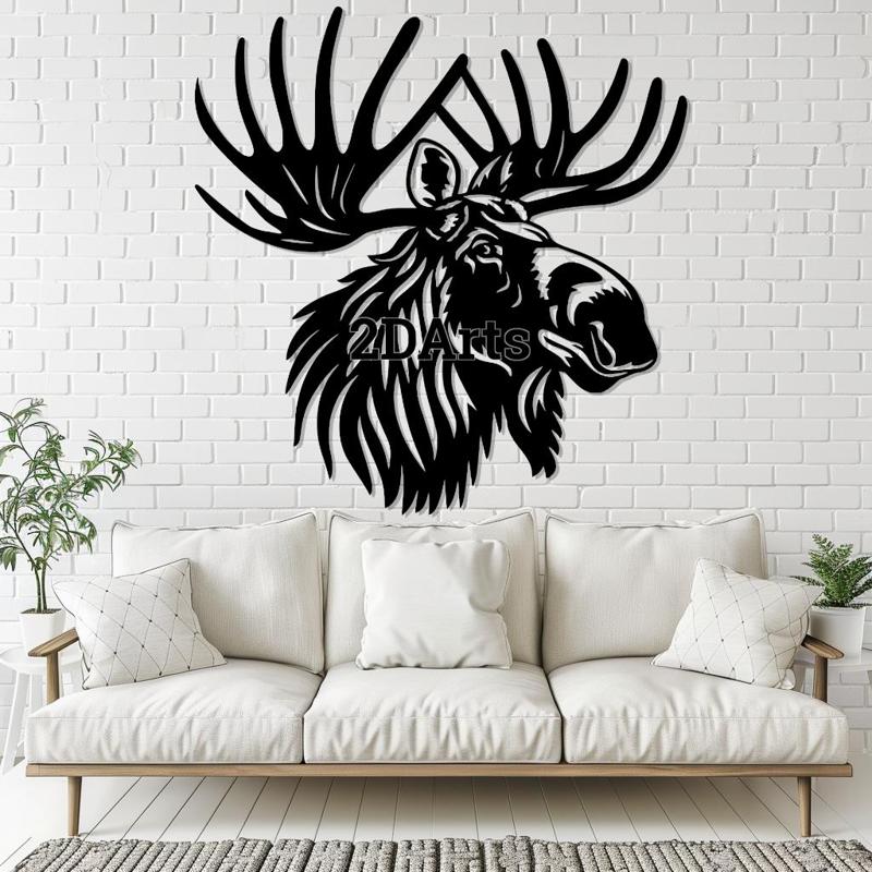 Moose Head 2D Wall Art/Window Art