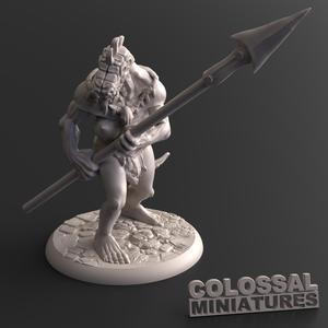 Lizardfolk Female Spear Two Handed B