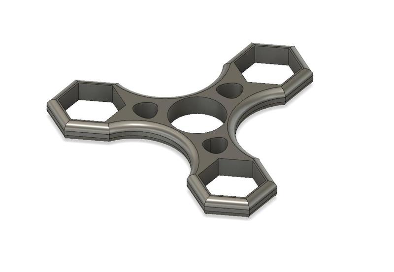 Fidget spinner with weights.