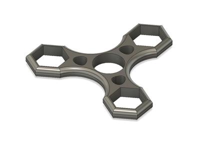 Fidget spinner with weights.