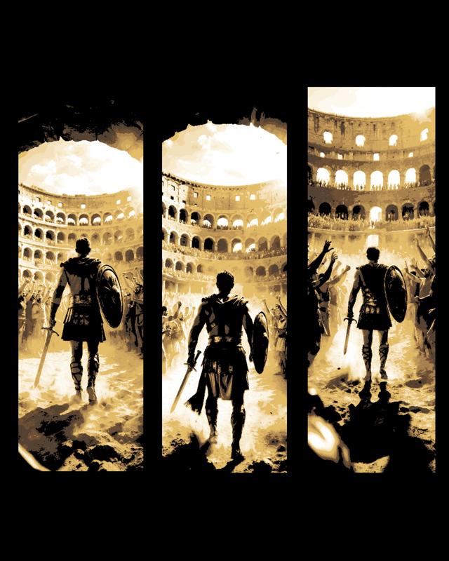 The crowd's favorite Gladiator is welcomed into the Colosseum - Set of Bookmarks