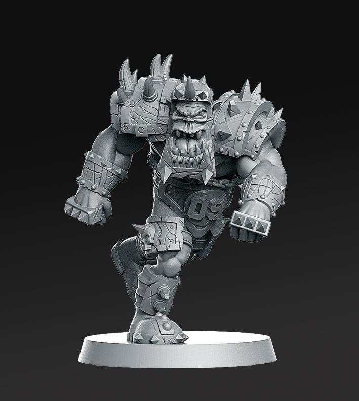 09 Orc Blitzer Fantasy Football 32mm