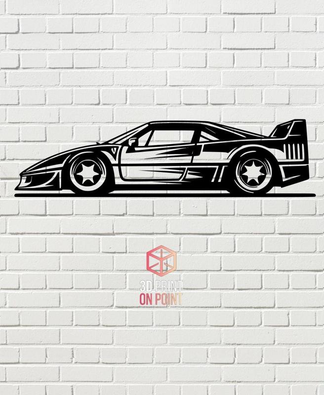 FERRARI F40 - 2D WALL ART #2