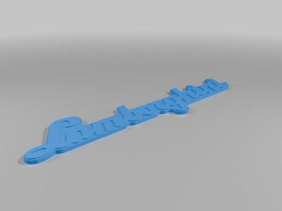 Lamborghini text logo/emblem replacement part