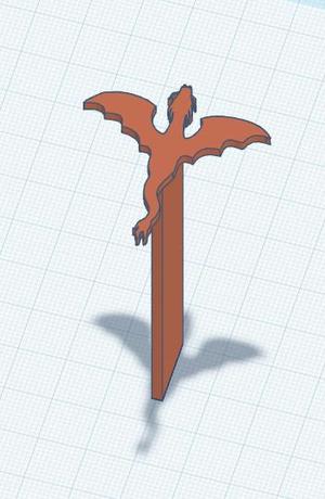 Dragon Halo Bookmark 3.stl