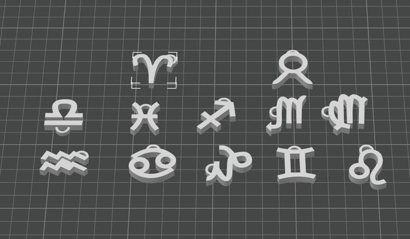 Zodiac Sign Keychains