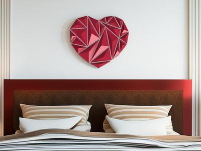 Heart wall art decoration