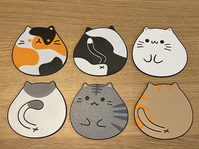 Funny Chubby cats coasters Vol.1