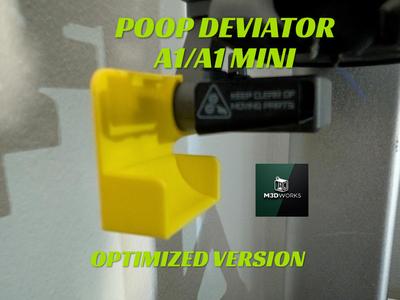 Optimized poop deviator for a1 and a1 mini