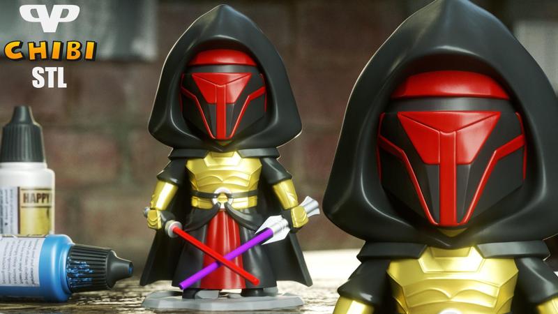Darth Revan Chibi STL for 3D Printing ChibiSTL 3DXM