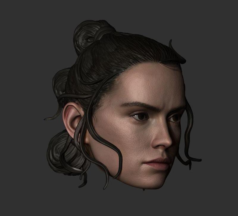 Rey Skywalker Head Sculpt