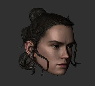 Rey Skywalker Head Sculpt
