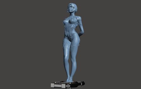 CORTANA HALO 4 - ULTRA HIGH DETAILED SURFACE-GAME ACCURATE STL