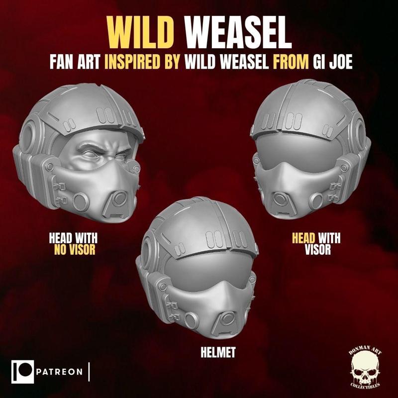 Wild Weasel fan art head for action figures