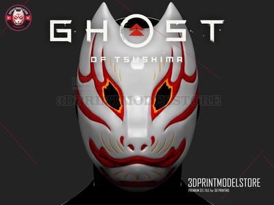 Japanese Kitsune Fox Mask -  Ghost of Tsushima Cosplay Halloween