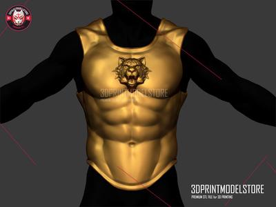 Body Chest Armor - Larp Armor Cosplay - Tiger Roman Muscle Armor