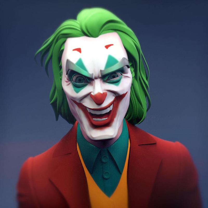The Joker - Arthur Fleck Fanart Bust for 3D Print