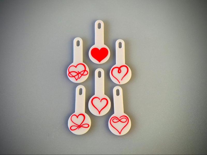 Removable shopping cart coin for Valentine's Day