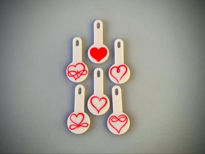 Removable shopping cart coin for Valentine's Day