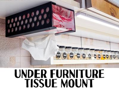 Under furniture tissue mount