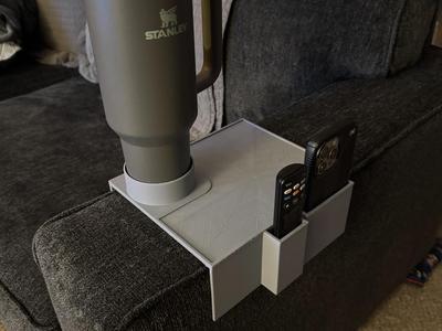 Couch Arm Organizer | Cup, Phone, Remote Holder
